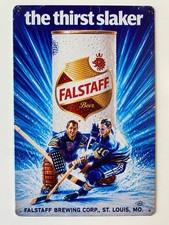 Falstaff Beer St. Louis Blues Sign - The Thirst Slaker - 1970?s St Louis Missour