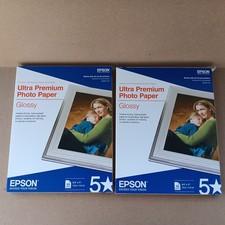  2 Epson Ultra Premium Photo Paper GLOSSY 8.5x11 Inches, 50 Sheets 