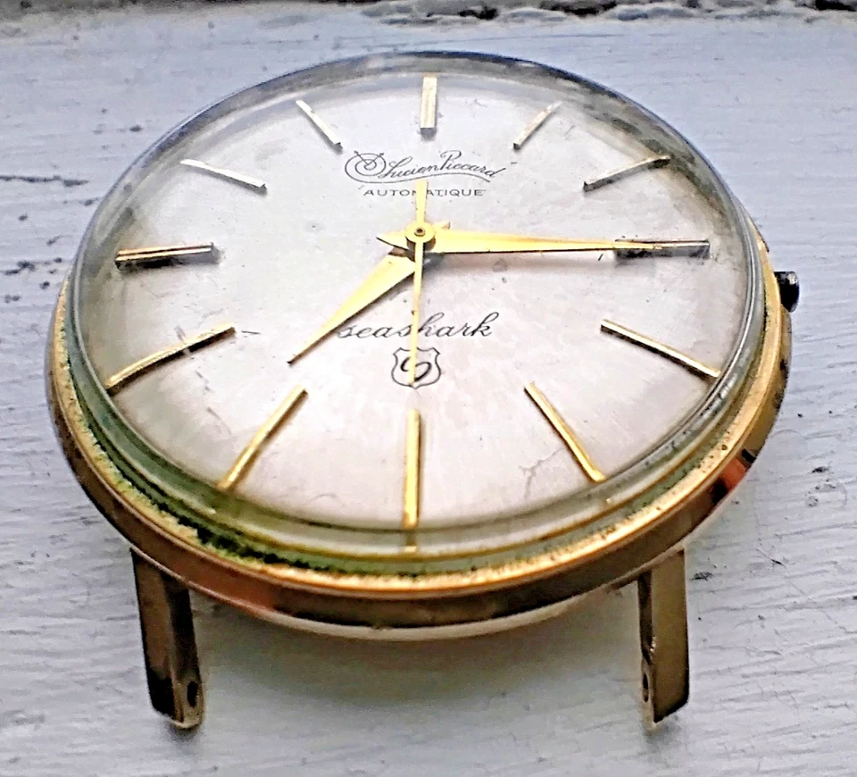 Lucien Piccard Seashark 10 K G.F. Automatic Men's Wristwatch Parts/Repair - Image 3 of 4