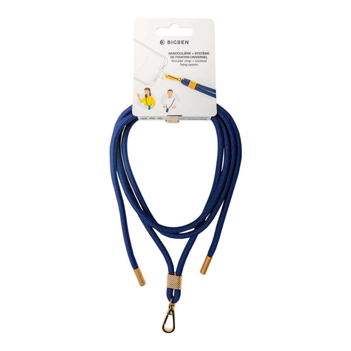 Tracolla universale per smartphone BigBen Connected cordon bleu réglable pour téléphone portable