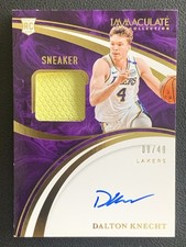 Dalton Knecht 2024-25 Panini Immaculate Collection Sneaker Swatches Auto RC /49