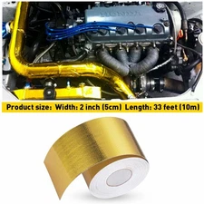 33Feet Self-Adhesive Reflective Gold Heat Wrap Shield Barrier Tape Protection