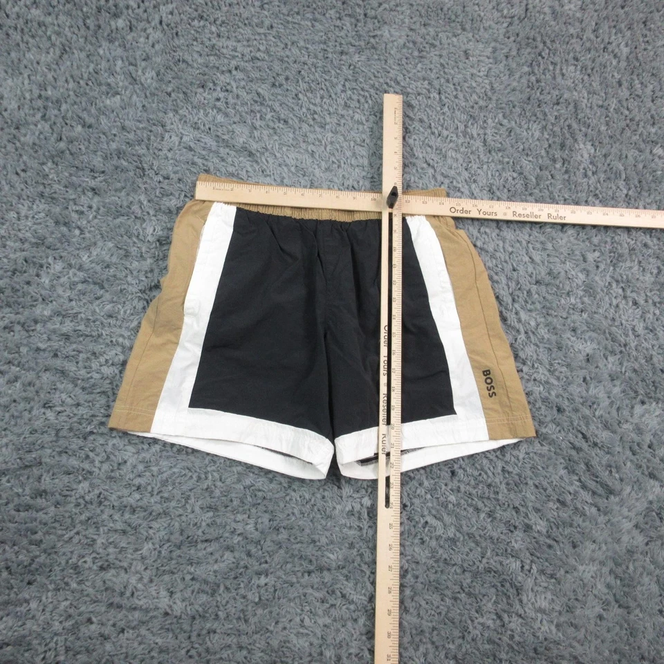 Pantalones cortos de natación de playa BOSS para hombre medianos negros tostados blancos bloques de colores 29x6* Foto 3 de 4