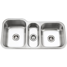 Houzer MGT-4120 Medallion Gourmet 39-13/16" Undermount Triple - Stainless Steel