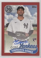 2024 Update 1989 Topps Baseball Red 6/25 Yoendrys Gomez Gómez Auto 16m5