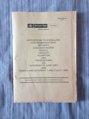 Signalanleitung 39 C.D. Coulsdon North, Redhill, Crawley und Preston Park