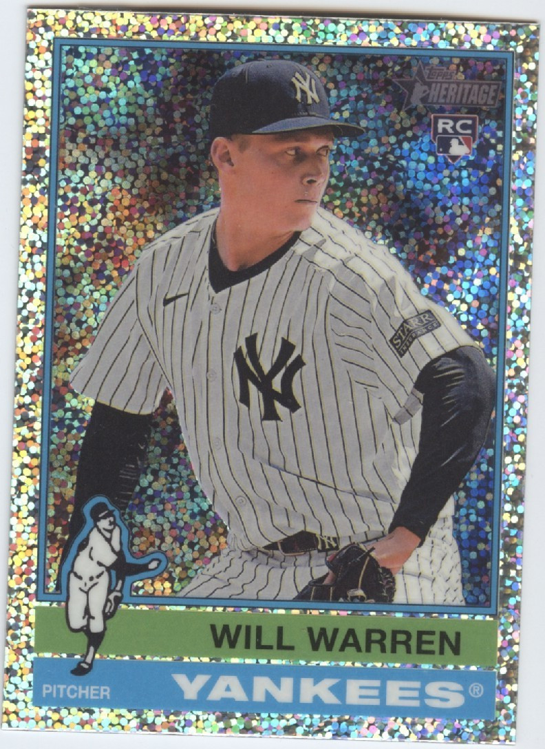 2025 Topps Heritage - Will Warren #281 Chrome Silver Sparkle Refractor (RC)