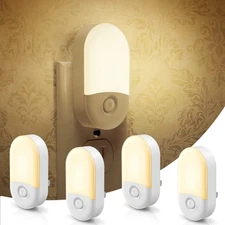 Night Lights Plug into Wall, [4 Pack] LED Night Light with Light Sensors, 30/...