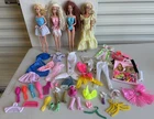 Vintage Barbie Doll Lot 1970s-1990s Locket Surprise Clothing Accessories 4 Dolls
