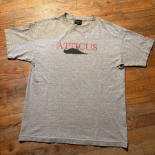 Vintage Atticus Dead Bird Logo T-shirt Medium blink-182 Gray Red Y2K Thrashed