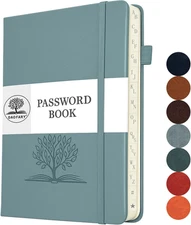 DAOFARY Password Book with Alphabetical Tabs - Small Password Keeper Book 