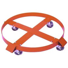 Drum Dolly, 30 Gal, 24 In L, Orange, 240028