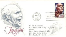 US Scott # 2411 1989 25c Performing Arts: Arturo Toscanini First Day Cover