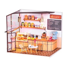 DIY Miniature DollHouse Kit Café Construction de Modèles En Bois Assemblée