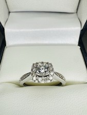 9ct White Gold Engagement Ring 0.33ct Diamonds small extra small H 1/2 to I 