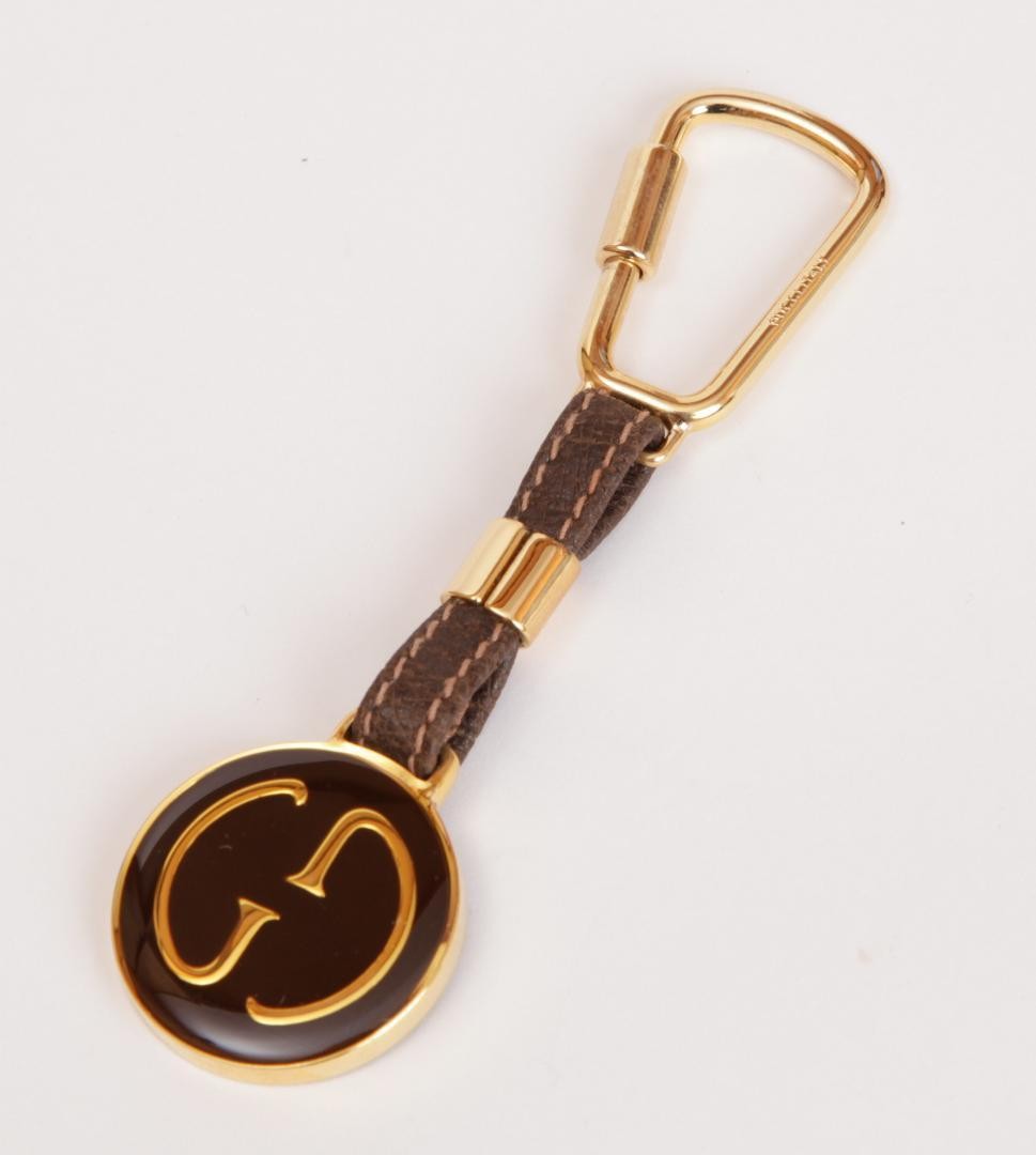GUCCI Gucci Old Keychain Interlocking Leather - image 2