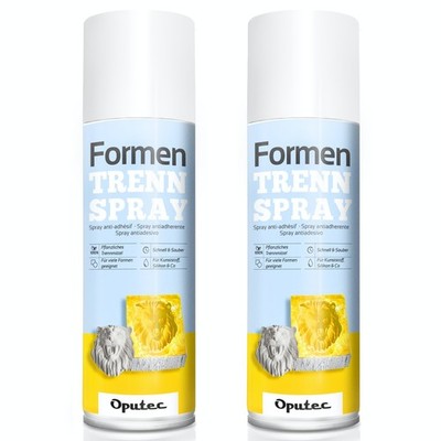 Oputec 2 x 500ml Formen-Trennspray - Formen-Trennmittel mit Anti-Haft-Wirkung 