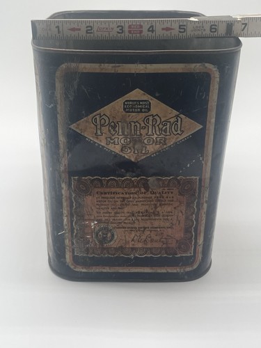 Penn Rad Motor Oil 2 Gallon Tin Vintage Advertising Pennsylvania Oil ...