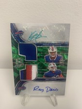 2024 Panini Spectra - Dual Patch Auto K Coleman, R Davis - Neon Green Prizm /35