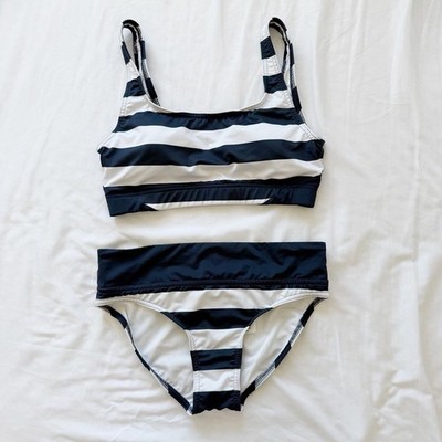 Helly Hansen Hydropower Women's Striped Bikini Navy White Too And Bottom set XS