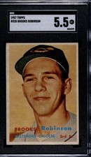 1957 Topps #328 Brooks Robinson SGC 5.5  HOF RC