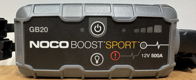 NOCO Boost Sport GB20 500A 12V Lithium Battery Jump Starter w/ Clamps