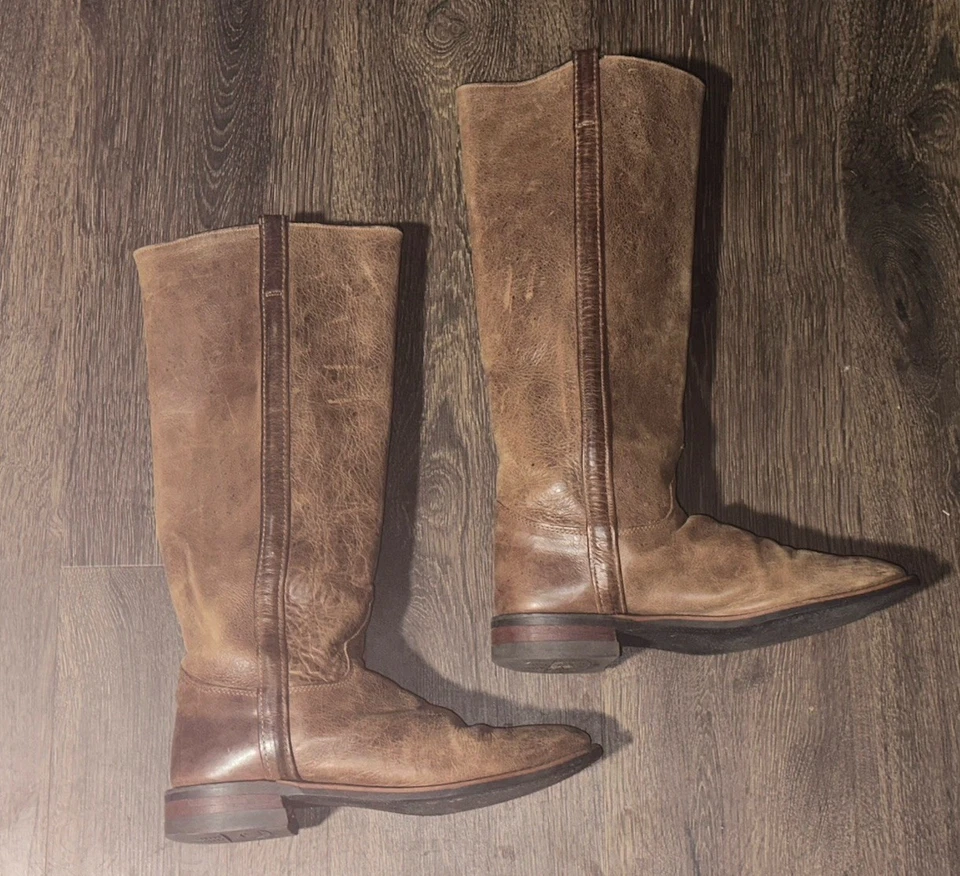 Justin Boots L3853 Brown Leather Tall Riding Boots USA Womens Size 7 Equestrian - Image 4 of 4