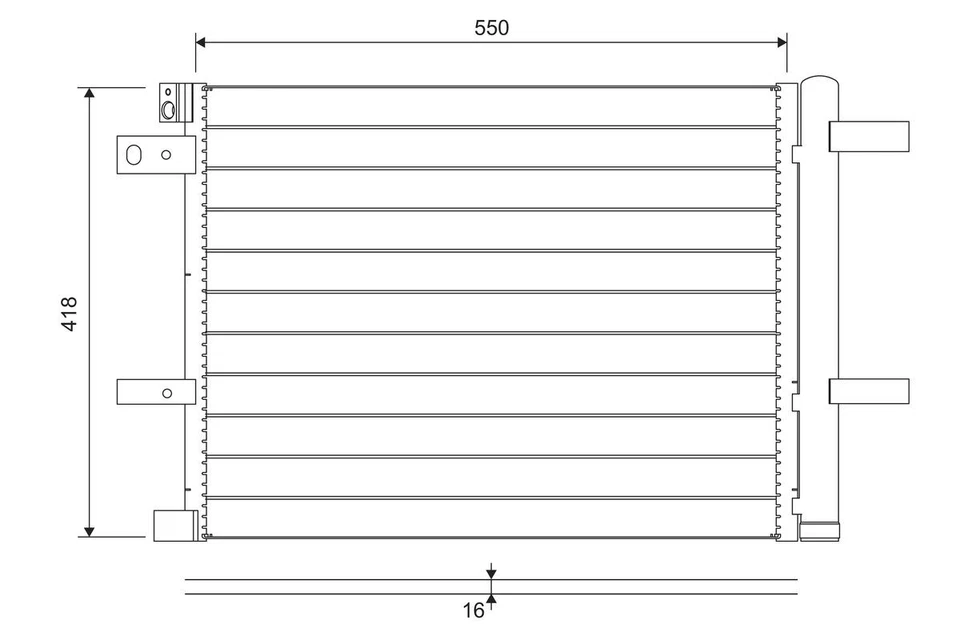 CONDENSER AIR CONDITIONING 822706 FOR PEUGEOT PARTNER/Box/Body/MPV RIFTER 508 - Image 2 of 4
