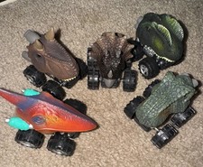 Dinosaur Head Pull Back Go Toy Cars 2.5" Lot Of 5