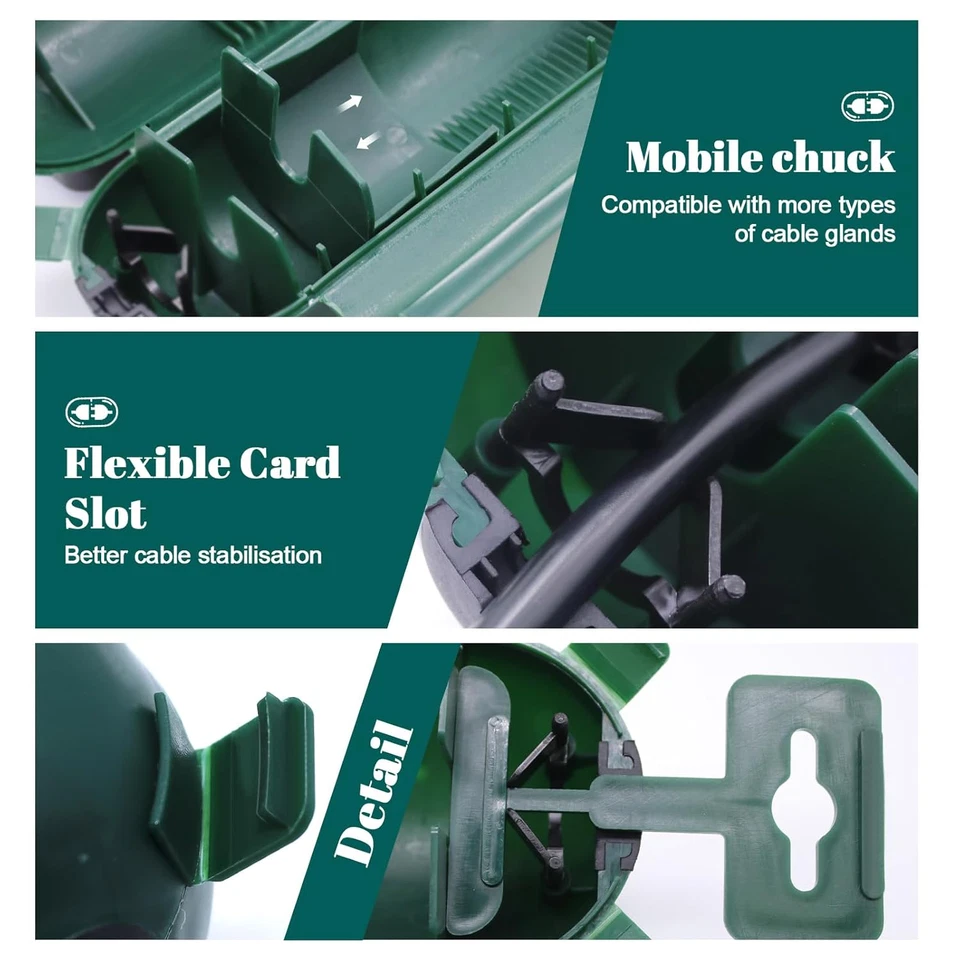 ® 2 Pezzi Scatola Di Protezione Stagna Elettrica Da Esterno IP44 Scatola Esterna - Immagine 3 di 4