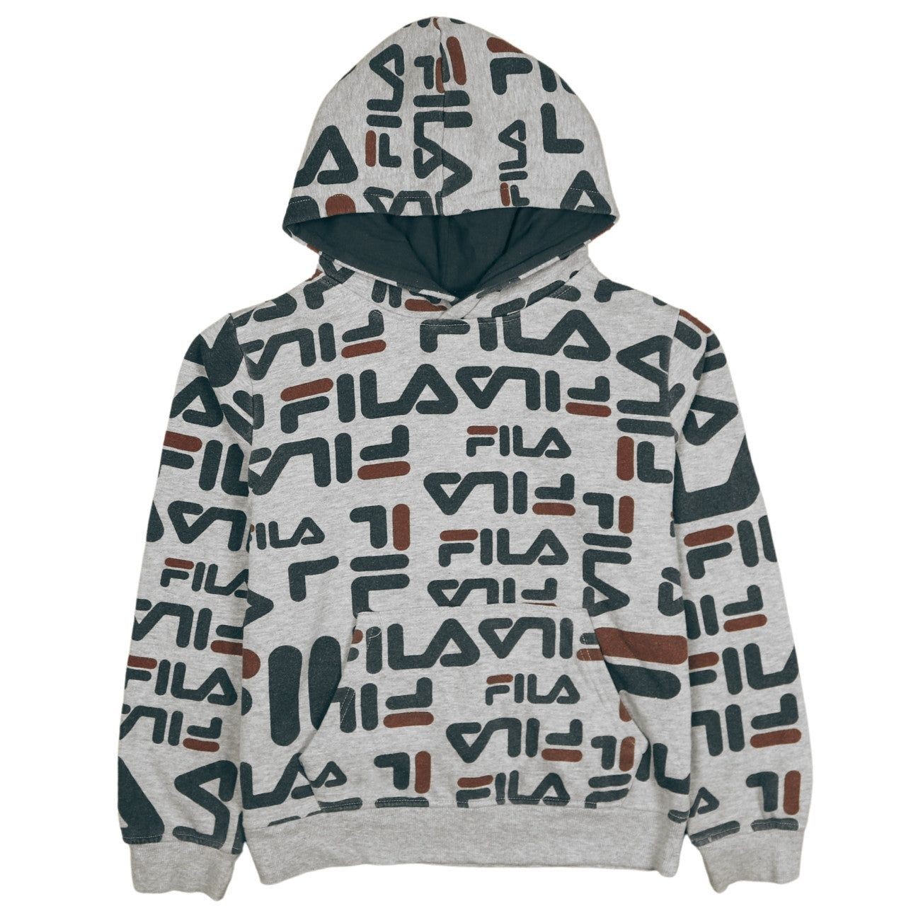 Felpa con cappuccio vintage FILA GRIGIA DONNA L