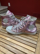 Converse Chuck Taylor Allstar High Top Pink Sequins Sparkle Women s Size 7.5