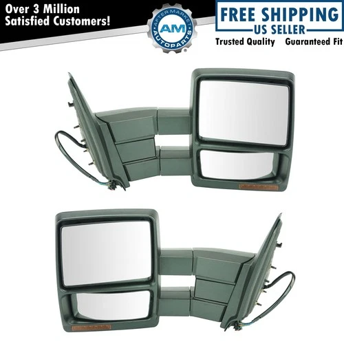 Power Heat Puddle Light Memory Signal Towing Mirror SET for Expedition Navigator