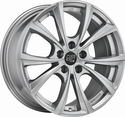 MSW 27 T Alufelgen Satz FULL SILVER 9,5x19 ET40 LK5 120 19 Zoll Felgen Alu