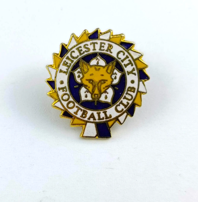Badge Broche émaillé Vintage Leicester City - Insigne Long