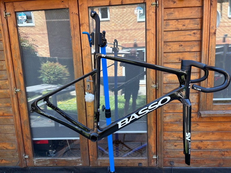 Basso sv pure black carbon road bike frameset 56cm/large
