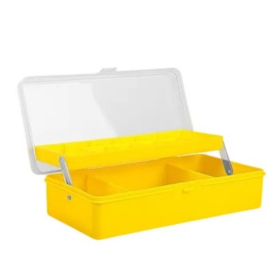 Two Layer Bait Box with Thirteen Divided Cells for Fishing Gear Organization