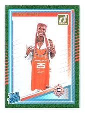 2025 Donruss WNBA #92 Saniya Rivers Green Shimmer Rated Rookie Connecticut Sun