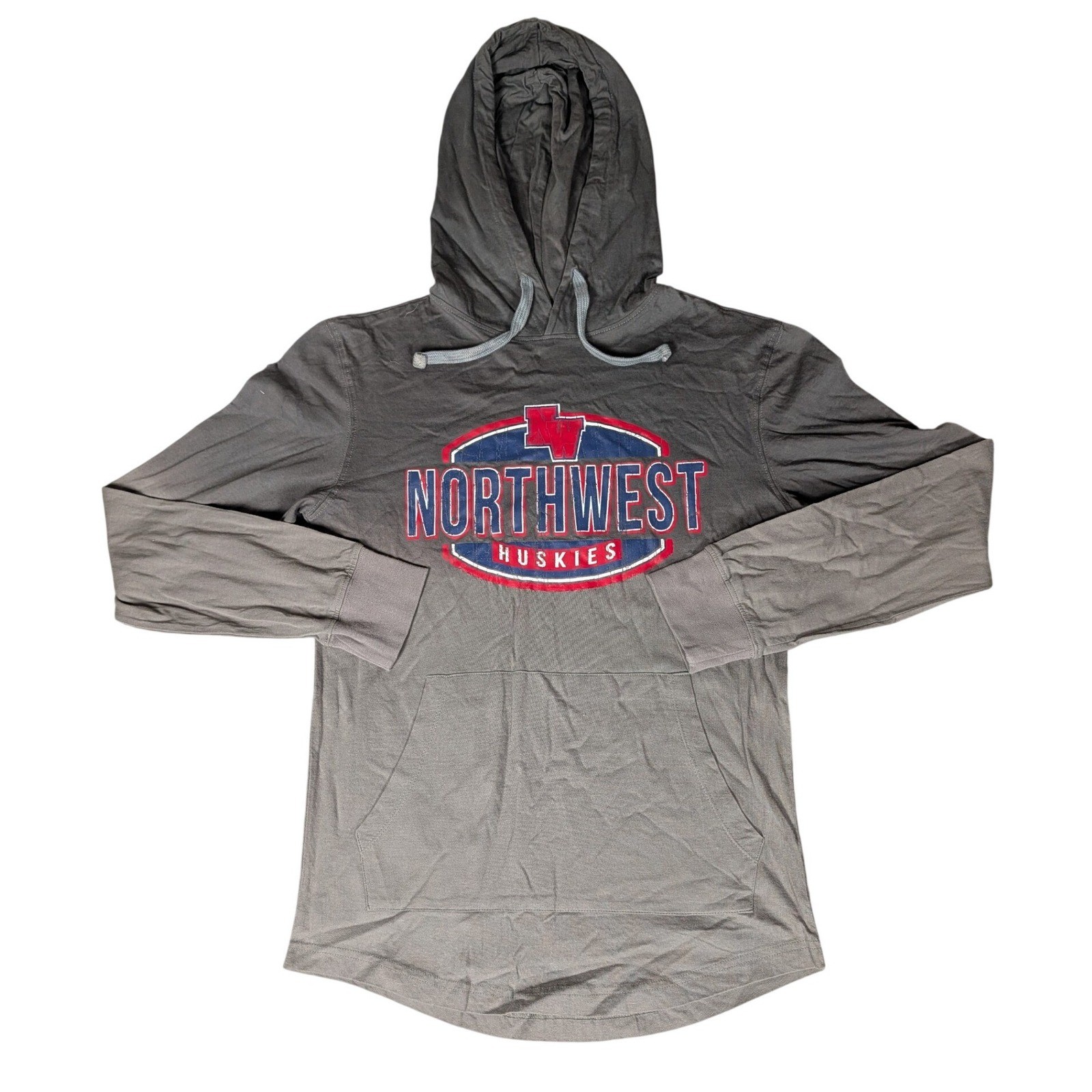 Northwest Huskies Gray Ombre Long Sleeve Hoodie Pullover Ath