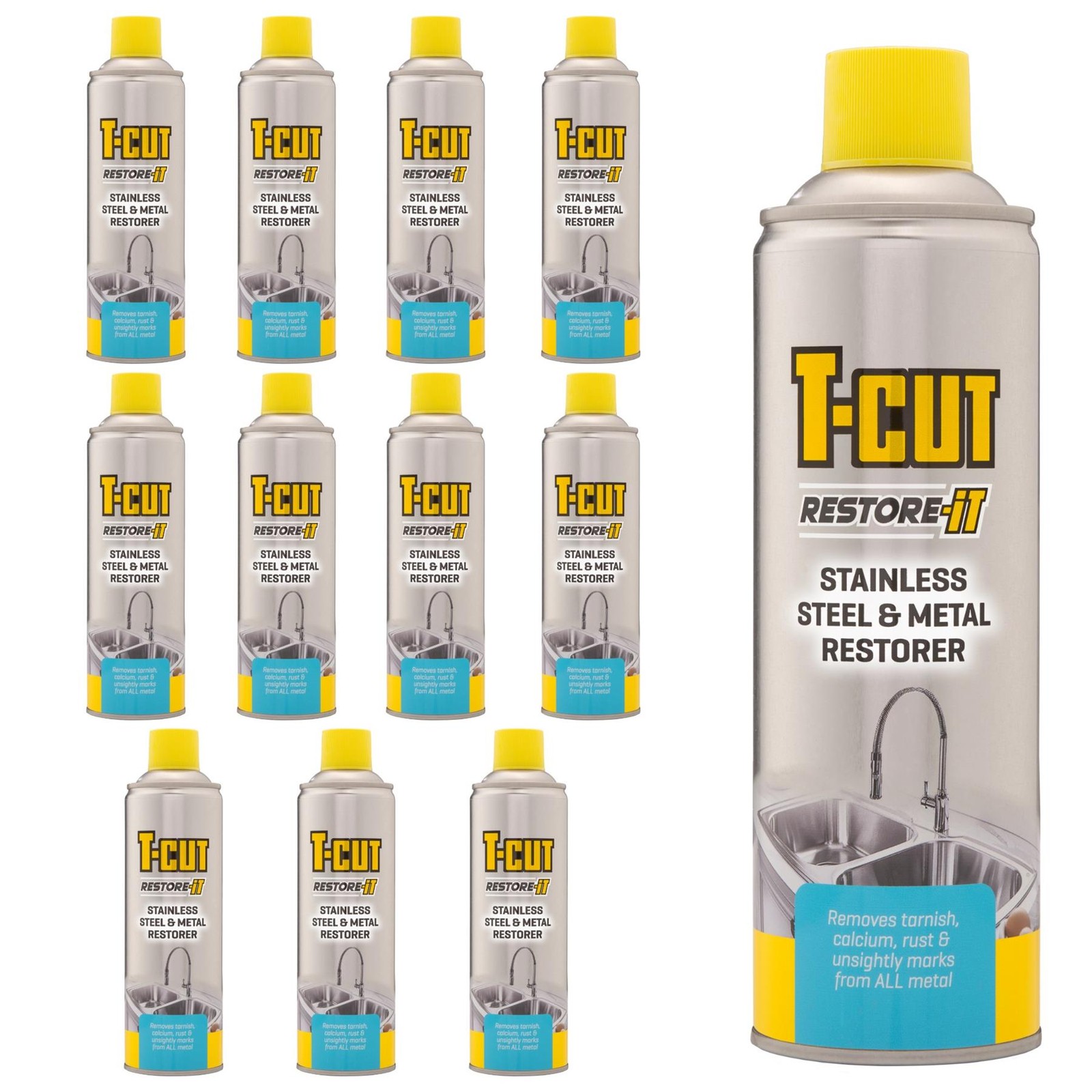 4x T-Cut Stainless Steel & Metal Restorer 500mL Heavy Duty Polish & Shine Spray - Image 19