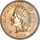 1859 1C Shield Reverse J-228 Indian Cent PCGS MS63 OGH (PHOTO SEAL)