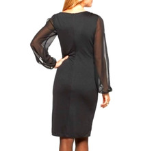 ✨Modern Aesthetic APART Sweater Dress Black Knitwear Pleated Bell Sleeve S $299✨