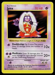Jynx 31/102 Shadowless Base Set Uncommon Pokemon Card