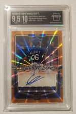 2024 Signature Series Sebastian Walcott Orange Laser Auto 19/25  Arena 9.5/10!!