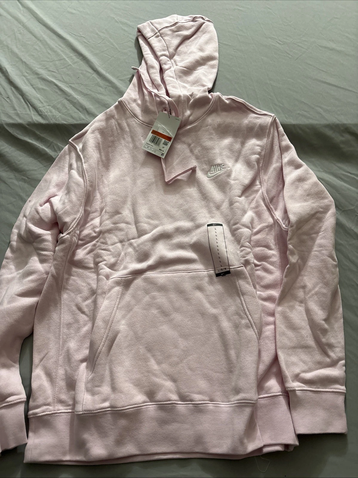 Men NIKE CLUB FLEECE PULLOVER HOODIE PINK BV2654 663 Size L