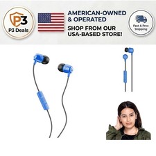 Jib Wired Earbuds - In-Line Mic  Call Control, Ultimate Travel Companion - Blue