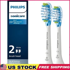Rechargeable Toothbrush Head Premium Plaque Control Deep Cleaning 2 Count New