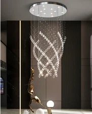 Crystal Pendant Chandelier Living Room Home Light Indoor Elegant Lamp Fixture Yc
