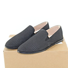 JOURNEE COLLECTION womens Lucie slip on flat shoe size 10 M black faux suede NEW