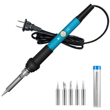 Soldering Iron Kit 60W Electric Adjustable Temperature Welding Tool Soder Wire